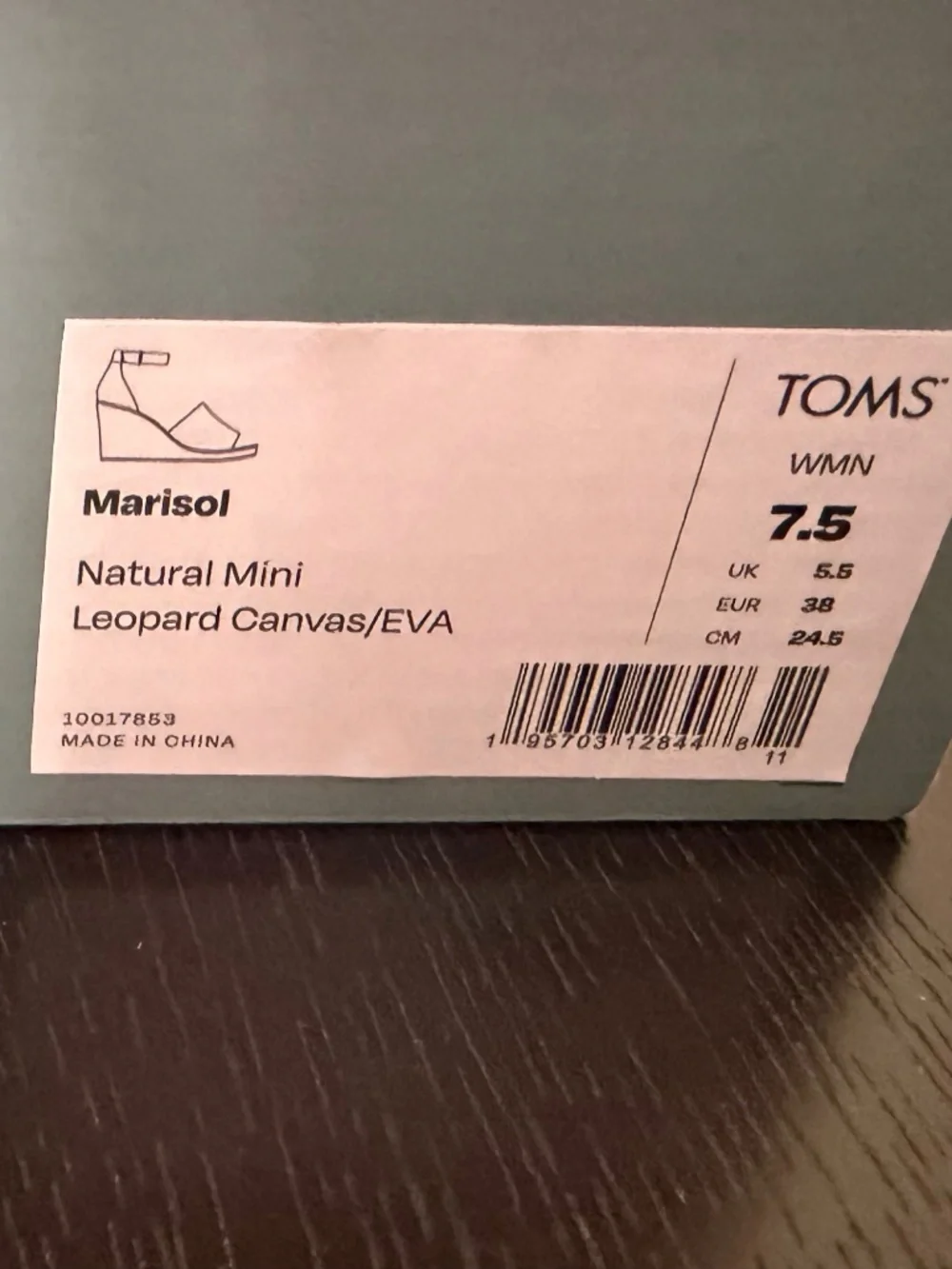 New 💝 TOMs Marisol Leopard Print Espadrille Wedge Sandals